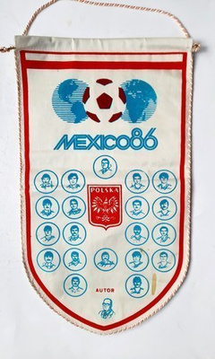 Poland national football team Mexico'86 FIFA World Cup pennant
