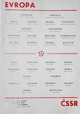 Czechoslovakia - UEFA team friendly match official programme (18.08.1981)