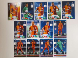 Galatasaray AS UEFA Champions League 2012-2015 players set of 13 Panini cards