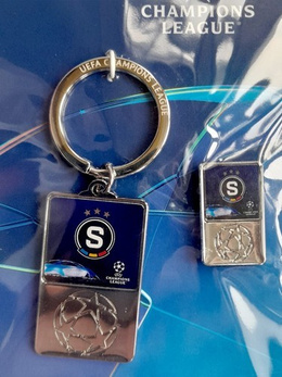 Sparta Prague UEFA Champions League 2024/2025 keyring & badge set (official licensed product)