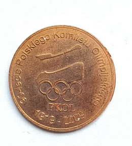 90th Anniversary of Polish Olympic Committee commemorative token (Poland State Mint)