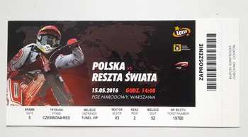 Poland vs Rest of the World speedway match (Warsaw, 15.6.2016) ticket