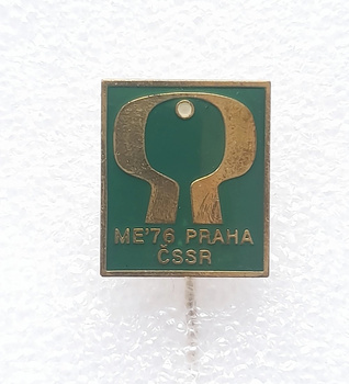 European Tennis Table Championship Prague 1976 badge (epoxy)