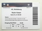VfL Wolfsburg - Rubin Kazan UEFA Europa League match official ticket (18.3.2010)