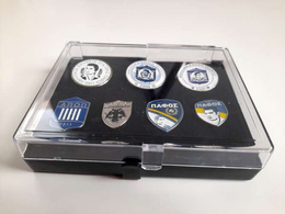 Pafos FC crest history set of 7 badges in etui (official product - limited edition)