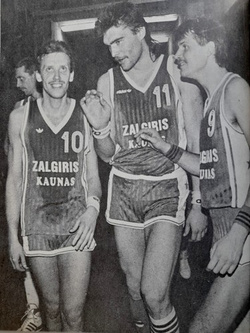 With basket ball. Rimas Kurtinaitis
