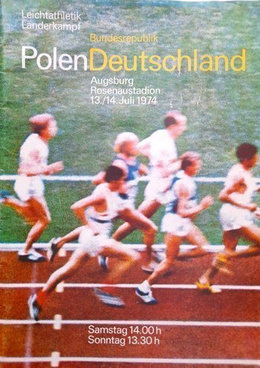 West Germany - Poland athletics international match (Augsburg, 13-14.07.1974) official programme