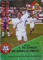 1.FC Synot Stare Mesto - Sigma Olomouc IF Gambrinus liga Official programm (24.02.2002)