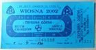 Ruch Chorzow - Amica Wronki I League ticket (24.04.2002)
