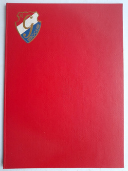 Leather old briefcase (case) for the KS Gwardia Wrocław diploma