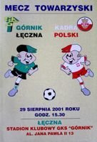 Gornik Leczna - The Poland Team friendly match official programme (29.08.2001)