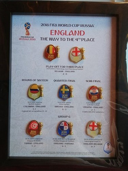 2018 FIFA Russia -  England Road to the 4th place - pins collection (official product)