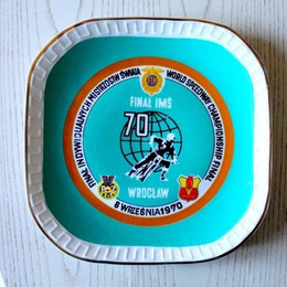 The Souvenir Plate of 1970 Speedway World Championship Final in Wroclaw (original product)