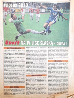 Polish IV league district Silesia Spring 2010 Fans Guide (Sport)