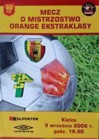 Korona Kielce - Gornik Leczna Orange Ekstraklasa programme (09.09.2006)