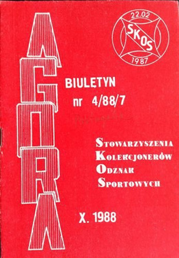 "Agora" - Bulletin of Sport Souvenirs Collectors Association - volume 4 (1988)