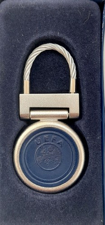 UEFA crest padlock, two-side keyring in etui (official product)
