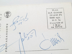 Poland Football Tam X FIFA World Cup 1974 postcard (Collectors Club) with 17 original autographs