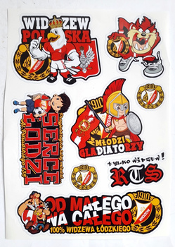 RTS Widzew Lodz young fans set of 8 stickers