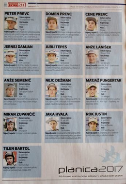 2016–17 FIS Ski Jumping World Cup final tournament in Planica programme (Sportni Dnevnik)