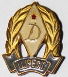 Ujpest Dozsa Budapest with golden garland (lacquer; with signature)