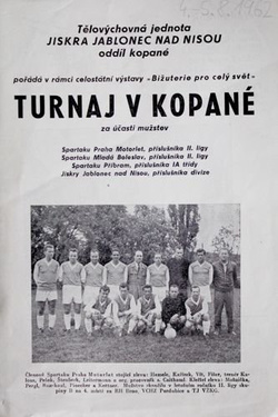 Friendly football tournament in Jablonec (04-05.08.1962) official programme