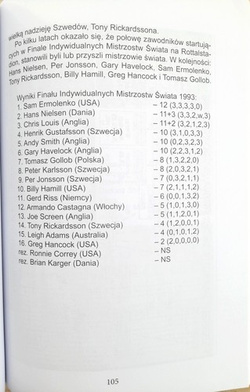 The History of the Individual Speedway World Championship (volume V, 1991-1994)