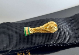 FIFA World Cup Qatar 2022 2.5D keyring/key lanyard with trophy miniature (Official Licensed Product)