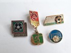 Set of 4 football badges (USSR, lacquer)