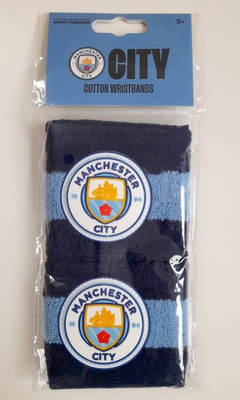 Manchester City wristbands side logo - set of 2 items (official product)