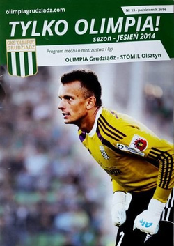 Olimpia Grudziadz - Stomil Olsztyn I League match programme (04.10.2014)