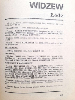 Poland I & II League Spring 1991 round Fan's Guide (Pilka Nozna magazine)