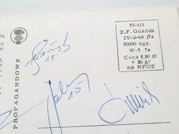 Poland Football Tam X FIFA World Cup 1974 postcard (Collectors Club) with 17 original autographs