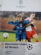 Manchester United - AS Monaco UEFA Champions League match official programme (18.03.1998)