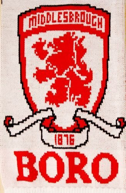Middlesbrough FC scarf Premier League England