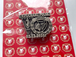 Pogon Szczecin - Widzew Lodz, Poland Cup second round match 2.12.2025 pin fans badge (limited edition)