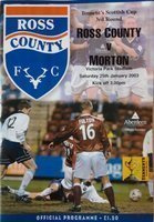 Ross County - Morton FC Scottish Cup Official programme (25.01.2003)