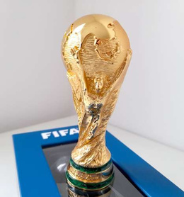 3D Official Trophy FIFA World Cup gold-plated replica (Official Licensed Product) 10 cm