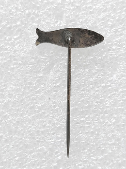 Santos FC mascot Peixe badge (Brazil, lacquer)