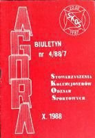 "Agora" - Bulletin of Sport Souvenirs Collectors Association - volume 4 (1988)
