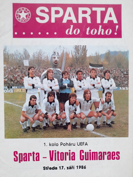 Sparta Prague - Vitoria Guimaraes UEFA Cup match programme (17.9.1986)