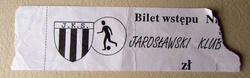 JKS Jaroslaw league match ticket (the nineties)