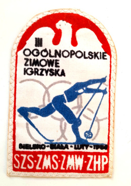 Patch of the 3rd National Winter Games SZS-ZMS-ZMW-ZHP (Bielsko-Biała, February 1968)