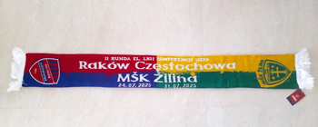 Rakow Czestochowa - MSK Zilina, UEFA Conference League qualyfing matches 24/31.7.2025 scarf (official product)