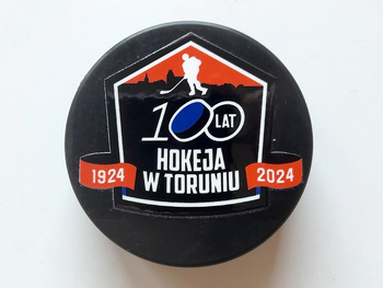 100th Anniversary of ice hockey in Torun souvenir puck (official product)
