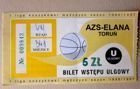 AZS-Elana Torun First Polish men's basketball league ticket (season 1996-1997)