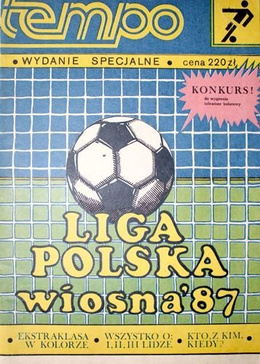 Poland Football Leagues Fans Guide Spring Round 1987 (Tempo Magazine)