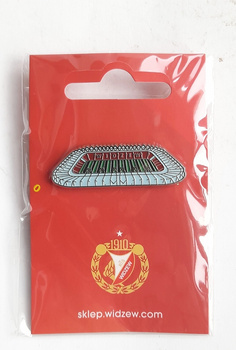 RTS Widzew Lodz stadium pin badge (official product, lacquer)