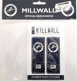 Millwall FC number plate stickers (official product)