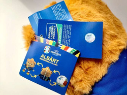Euro 2024 Germany reversible plush big mascot Albart & ball (Official Licensed Product)